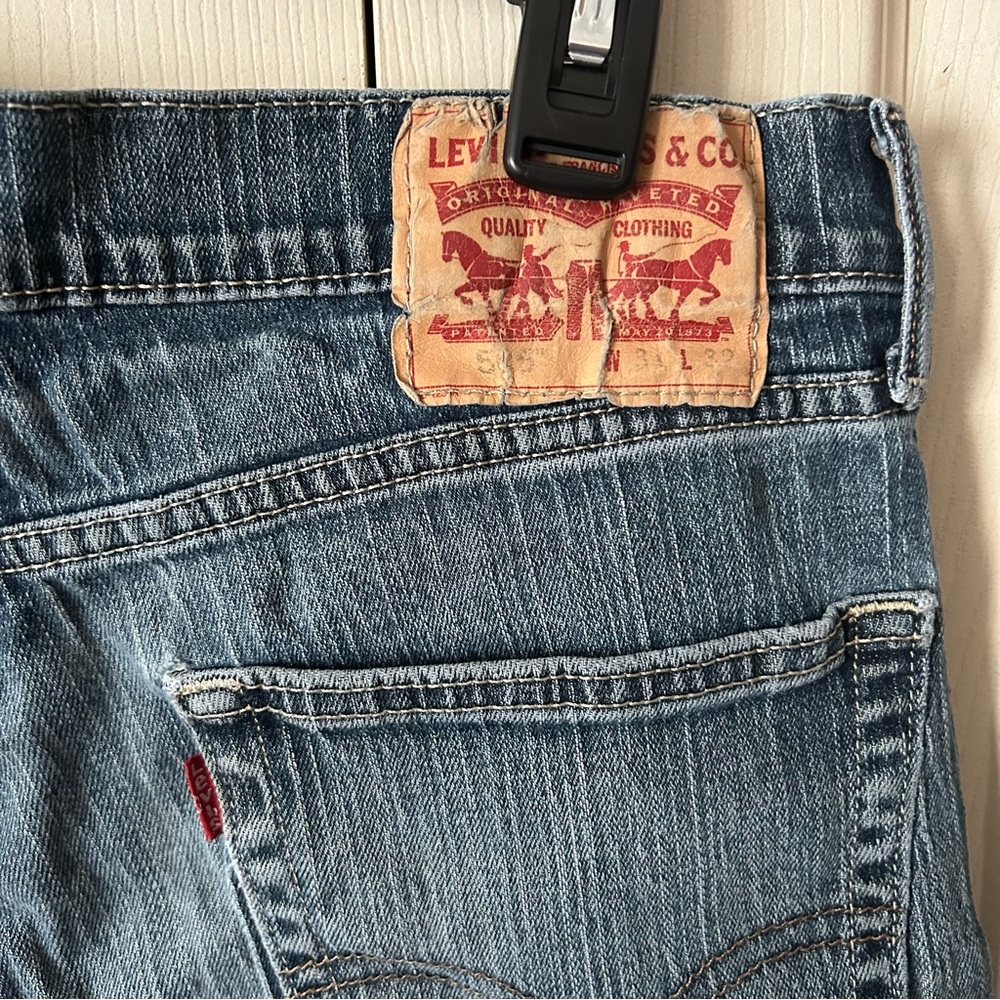 Levi's Blue Straight Jeans Classic Style 505 - Picture 4 of 7